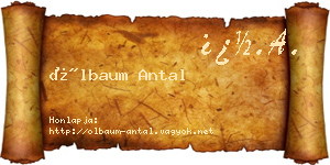 Ölbaum Antal névjegykártya